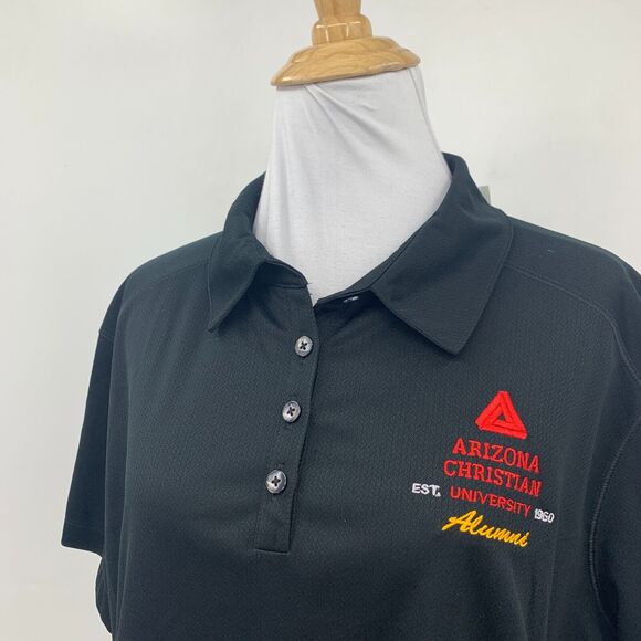 Nike Arizona Christian University Polo Shirt Womens XXL Black Performance Golf - Picture 3 of 14